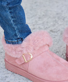 Furry Chunky Thermal Ankle Boots - Body By J'ne