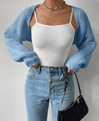 Honey Open Front Long Sleeve Cropped Cardigan