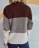 Color Block Long Sleeve Sweater