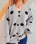 Polka Dot Button Up Cardigan