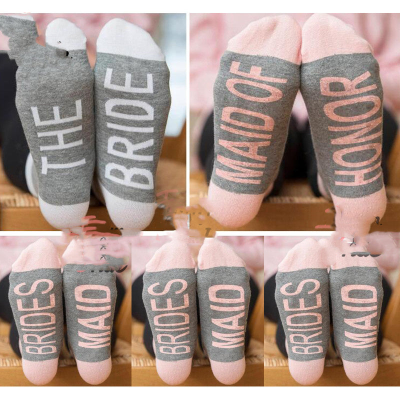 Bridesmaid Bride Cotton Socks - Body By J'ne