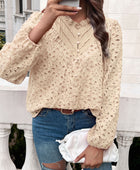 Devine Frill Round Neck Long Sleeve Shirt