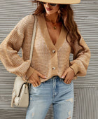 V-Neck Dropped Shoulder Cardigan - Body By J'ne