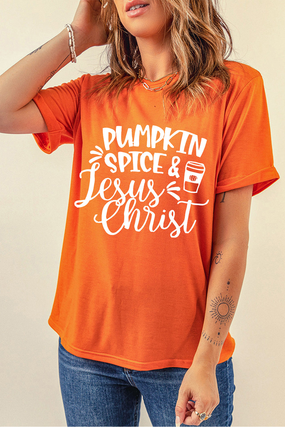 PUMPKIN SPICE & JESUS CHRIST T-Shirt - Body By J'ne