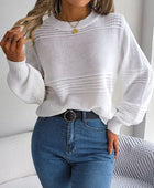 Round Neck Long Sleeve Sweater - Body By J'ne