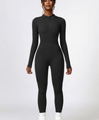 Half Zip Long Sleeve Active Jumpsuit - Body By J'ne