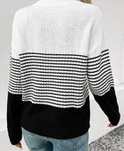 Striped Drop Shoulder Sweater - Body By J'ne