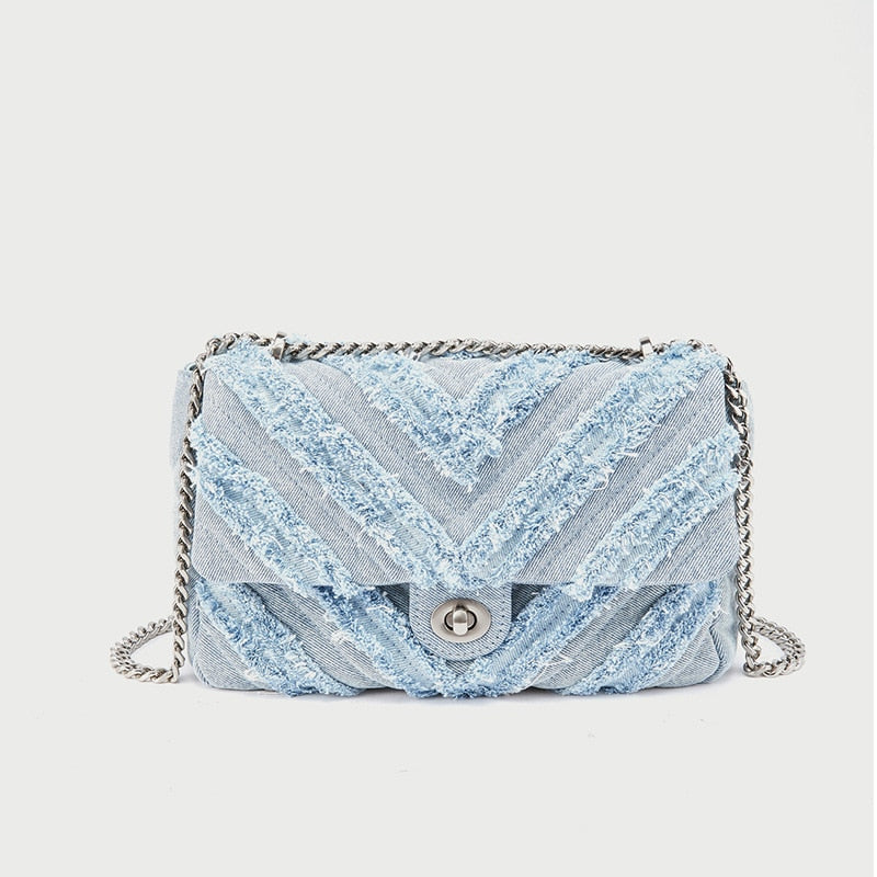 Denim Chain Bag - Body By J'ne