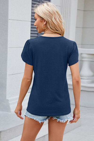 V-Neck Short Sleeve T-Shirt - Body By J'ne