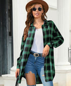 Plaid Button Up Dropped Shoulder Shirt - Body By J'ne