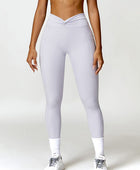 Twisted High Waist Active Pants with Pockets - Body By J'ne