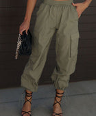 High Waist Drawstring Pants with Pockets - Body By J'ne