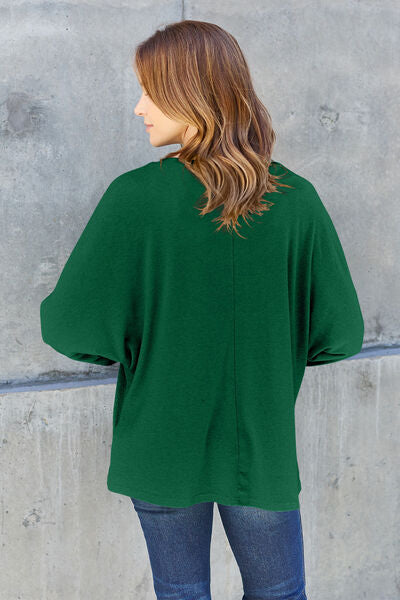 Full Size Round Neck Long Sleeve T-Shirt - Body By J'ne