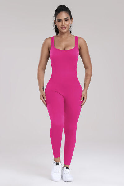 Wide Strap Sleeveless Active Jumpsuit - Body By J'ne