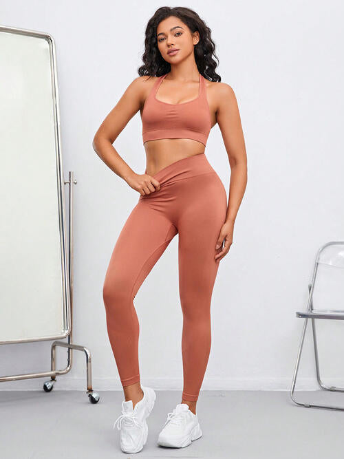 Square Neck Sport Tank and Leggings Set - Body By J'ne