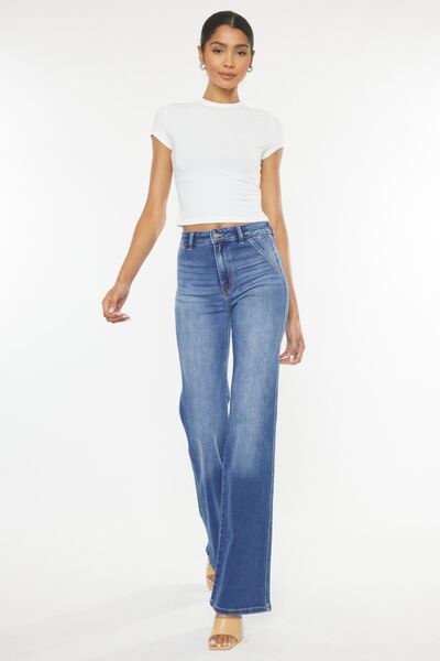 Kancan Ultra High Waist Gradient Flare Jeans - Body By J'ne