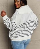 Make Me Smile Striped Oversized Knit Top - Body By J'ne