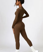 Half Zip Long Sleeve Active Jumpsuit - Body By J'ne