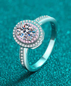 1 Carat Moissanite 925 Sterling Silver Halo Ring - Body By J'ne