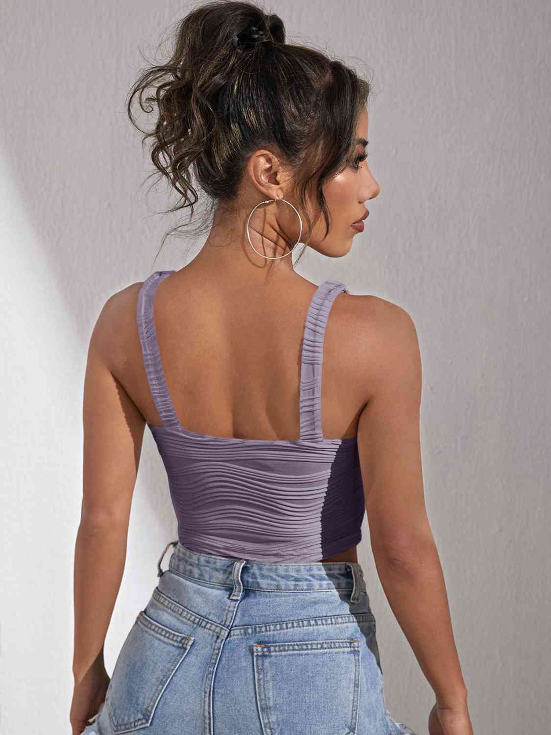 Chain Detail Square Neck Tank - Body By J'ne