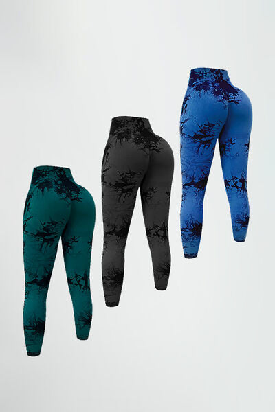 Printed High Waist Active Leggings - Body By J'ne