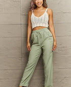 Tie Waist Long Pants - Body By J'ne