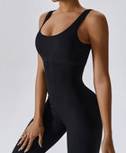 Wide Strap Sleeveless Active Jumpsuit - Body By J'ne