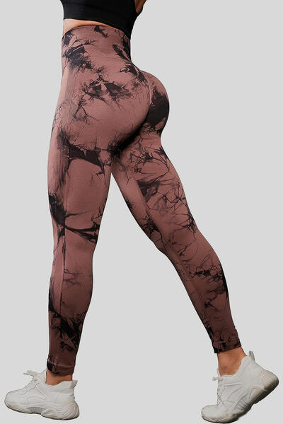 Printed High Waist Active Leggings - Body By J'ne