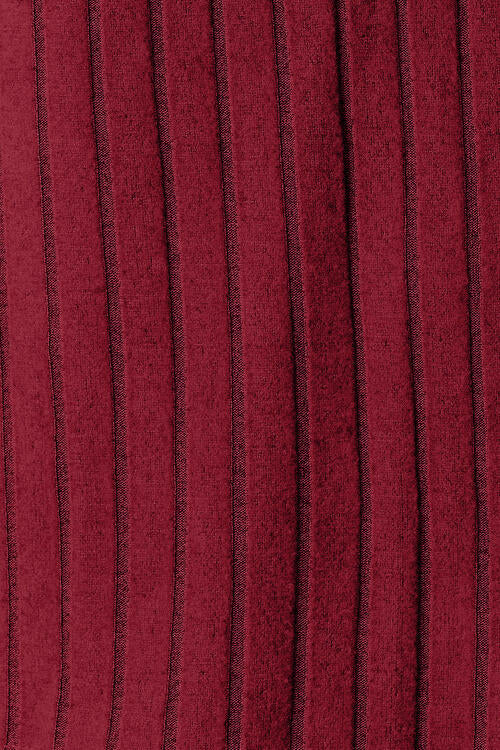 Ribbed Round Neck Long Sleeve Slit Top - Body By J'ne