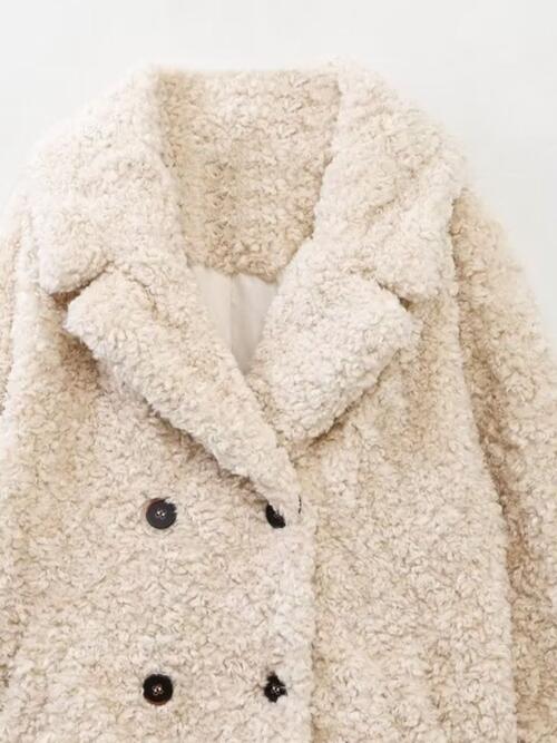 Faux Fur Button Up Lapel Neck Coat - Body By J'ne
