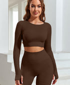 Round Neck Long Sleeve Active Top - Body By J'ne