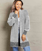 Heathered Open Front Longline Cardigan - Body By J'ne