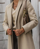Long Sleeve Longline Coat with Pockets - Body By J'ne