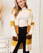 Color Block Dropped Shoulder Cardigan - Body By J'ne