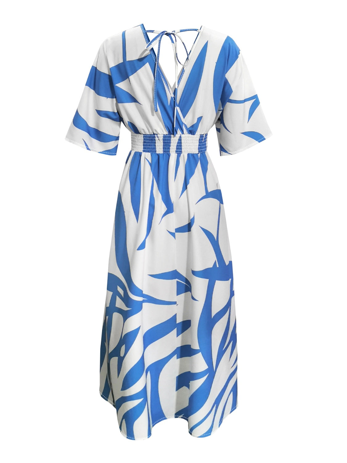 Slit Printed Surplice Maxi Dress - Body By J'ne