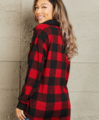 Make It Last Full Size Contrast Plaid Shacket - Body By J'ne