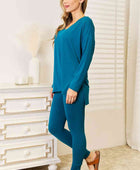 Lazy Days Full Size Long Sleeve Top and Leggings Set - Body By J'ne