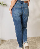 Full Size High Waist Drawstring Denim Jeans - Body By J'ne