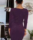 Surplice Long Sleeve Mini Dress - Body By J'ne