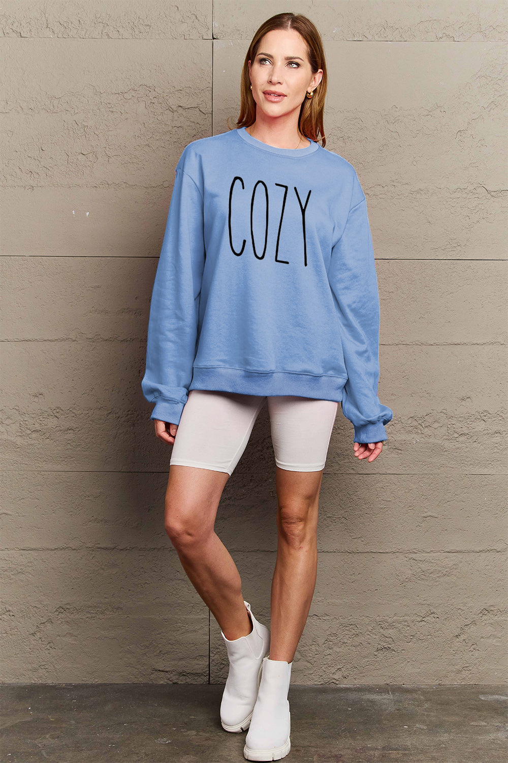 Full Size COZY Graphic Sweatshirt - Body By J'ne