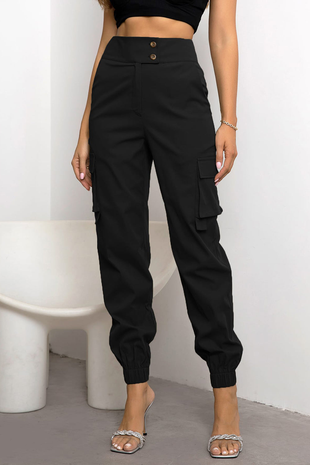 High Waist Cargo Pants - Body By J'ne
