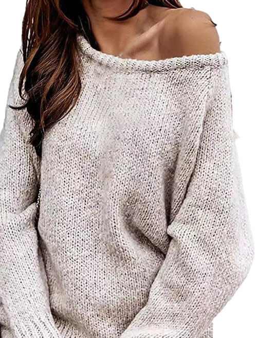 One Shoulder Long Sleeve Sweater - Body By J'ne