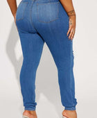 Distressed Buttoned Jeans with Pockets - Body By J'ne