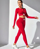 Round Neck Long Sleeve Top and Leggings Active Set - Body By J'ne