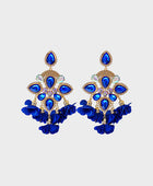 Flower Shape Rhinestone Alloy Dangle Earrings - Body By J'ne