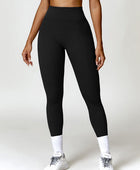 Ruched Pocketed High Waist Active Leggings - Body By J'ne