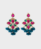 Flower Shape Rhinestone Alloy Dangle Earrings - Body By J'ne