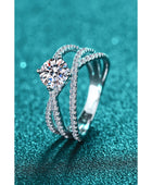 1 Carat Moissanite Crisscross Ring - Body By J'ne