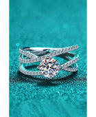 1 Carat Moissanite Crisscross Ring - Body By J'ne