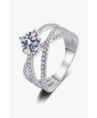 1 Carat Moissanite Crisscross Ring - Body By J'ne